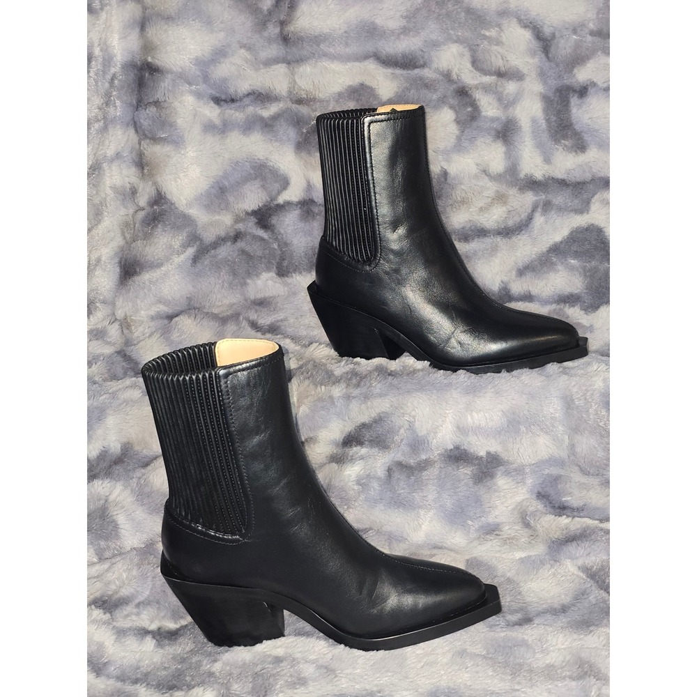 NEW Coach Black Leather Prestyn Bootie Women's Size 5 - Picture 3 of 9